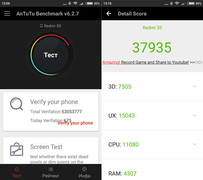 Рейтинг смартфонов Xiaomi по версии AnTuTu Benchmark 