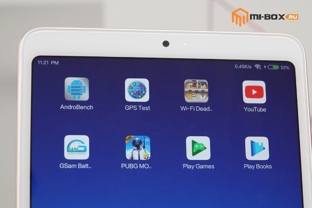 Обзор Xiaomi Mi Pad 4 - фронтальная камера и индикатор оповещений